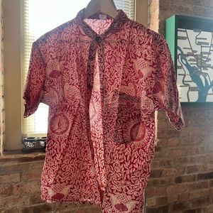 Men’s large floral shirt, made in Bali